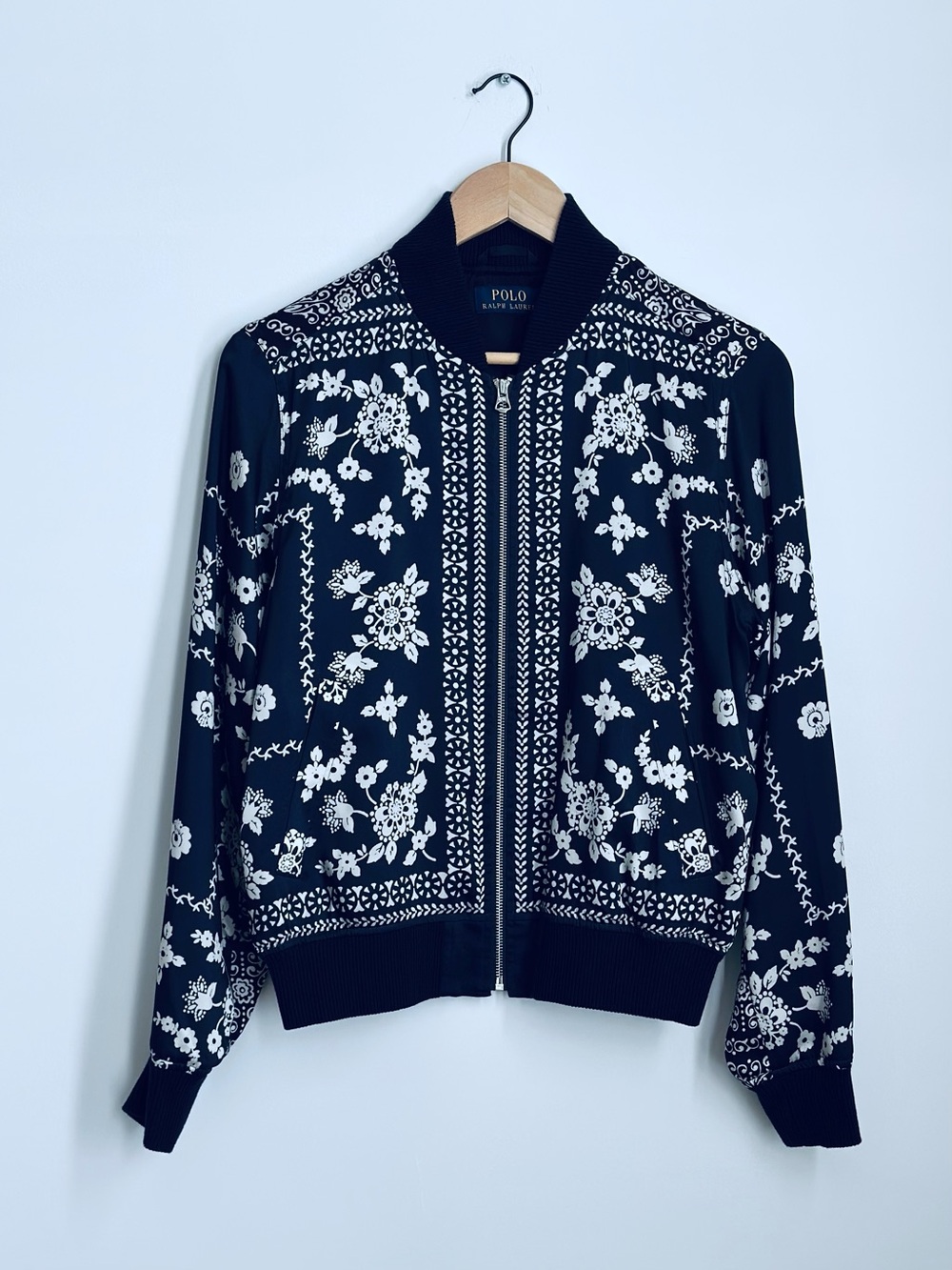 Polo Ralph Lauren Like-New Floral Bandana Print Bomber Jacket Women’s M